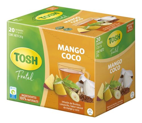 Infusión Tosh Mango Coco X  20 Unidades - g a $19