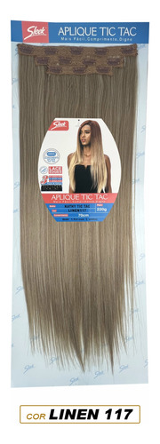 Aplique Alongamento C/ Tic Tac Liso Bio Vegetal 70cm Sleek