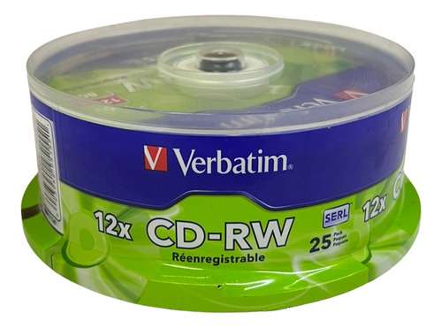 Cd-rw Marca Verbatim Torre 25 Pzas.