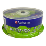 Cd-rw Marca Verbatim Torre 25 Pzas.