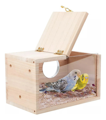 Caja Nido De Periquitos Transparente Para Pájaros Para Jaula