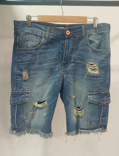 Bermuda Cargo Mom De Jeans