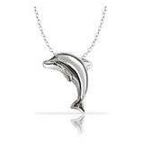 Collar Dije Delfin Plata .925