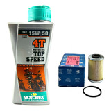 Aceite Motorex Top Speed 15w50 + Filtro Aceite Bajaj + Oring