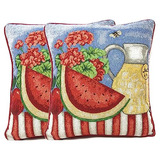 Funda De Almohada De Tache Watermelon Blue Red Fruity D...