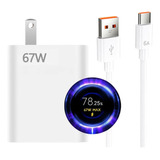 67w Turbo Cargador Con Cable Tipo C Para Xiaomi Carga Rápid