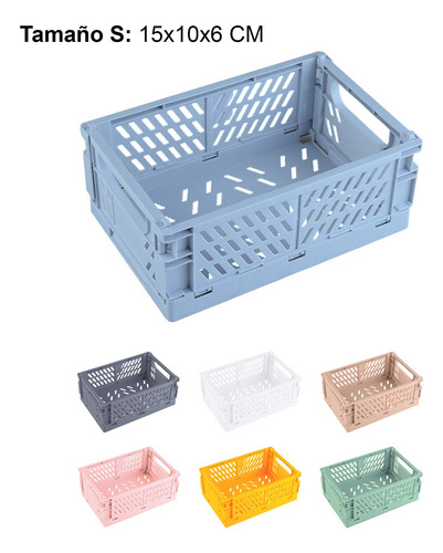 Pack 3 Mini Caja Organizadora Plegable Apilable 15x10x6cm