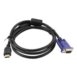 Cabo Hdmi Macho X Vga Macho Dourado/preto 1,5m