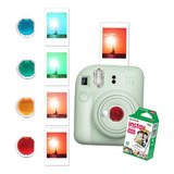 Câmera Instax Mini 12 Verde Com Lentes Color Instax 4 Cores