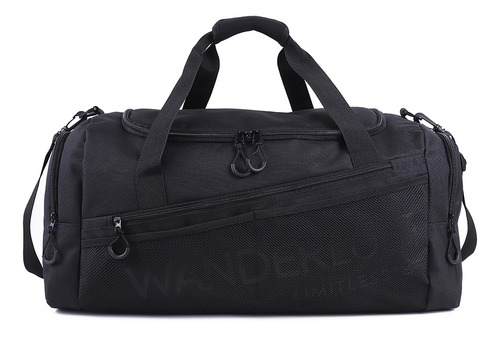 Bolso Sport Urbano Bolso De Viaje Grande Wanderlust Color Negro