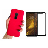 Pelicula 3d + Ótima Capa Compatível Para Xiaomi Pocofone F1