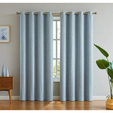 Cortinas Opacas Color Azul Claro De 84 Pulgadas De Largo Par