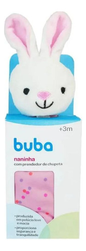 Naninha Buba C/prendedor +3m Feminino Rosa/coelho 14561