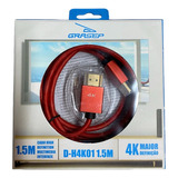 Cabo Hdmi 4k Ultra Hd Blindado 1,5 Metros Grasep D-h4k01