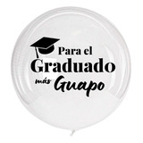 10 Viniles Para Globo Burbuja 24   Graduación - Med: 30x25cm