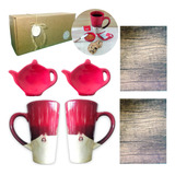 Set Desayuno Taza Kit Regalo Artesanal Caja Cerámica Kvjr083