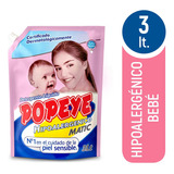 Detergente Popeye Matic Hipoalergénico Líquido Doypack 3 L