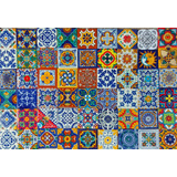 60 Piezas Azulejo Talavera 10 Cm Diferentes Colores Confeti