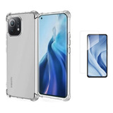 2 Micas + 1 Funda Airbag Acrigel Para Xiaomi Mi 11 Lite 5g