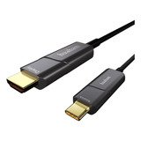 Huaham Cable De Fibra Óptica Usb C A Hdmi De 16.5 Pies, Tipo