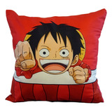 Mini Luffy One Piece Funda Felpa De Cojín Almohada 45x45 Cm 