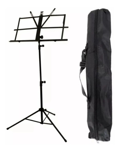 Estante Partitura Pastas Suporte Pedestal Dobrável + Bolsa