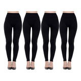 Set 4 Mallones Mujer Térmico Stretch Leggins Mayon Mallas