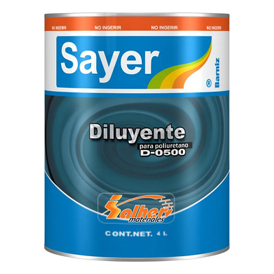 D I L U Y E N T E Para Poliuuretaano Y Lacaas Sayer 4 Litros Transparente.
