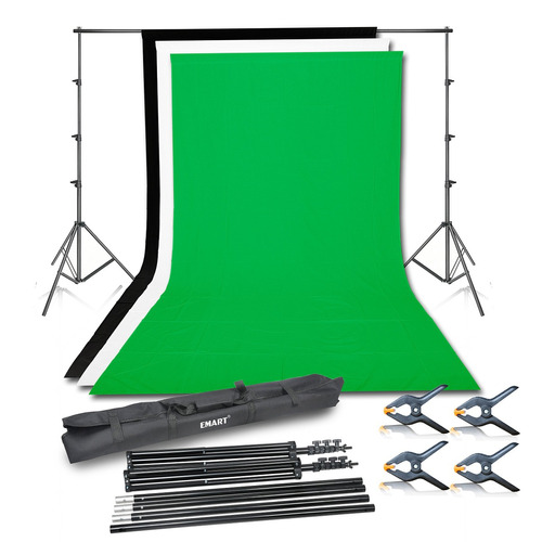 Kit De Soporte 8.5x10ft  Soporte Fotográfico Con 3 Telones