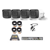 Kit Video Vigilancia 4 Cámaras 5 Mp Cctv 2 Tb Dvr 8 Canales