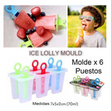  Molde Para Paletas Y Helados 6 Puestos Niños Juego Postre