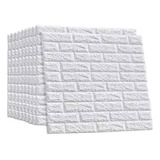 Panel Autoadhesivo 3d Tipo Ladrillo Blanco Para Pared X 20un