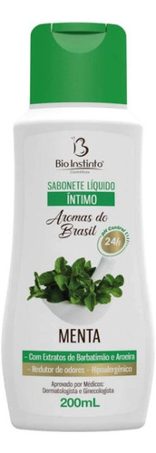 Kit 12 Sabonete Liquido Íntimo Menta C/ Barbatimão E Aroeira