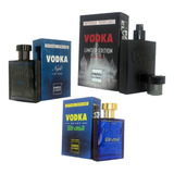 Kit Vodka Night + Vodka Brasil Azul + Vodka Limited Perfume Masculino Original