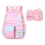 Mochila Feminina Grande Rainbow Meninas Children's School