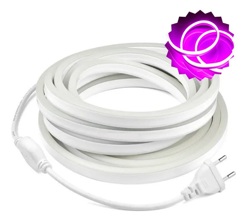 10m Mangueira Fita Neon 8mmx15mm+ 2 Conector 220v Escolher