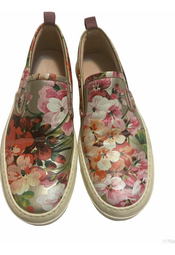 Tenis Florales Metálicos Gucci #2048