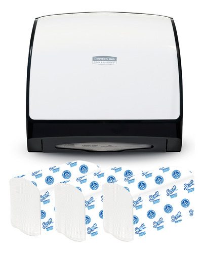 Combo Dispensador + Toalla Papel Scott Essential 150 Toallas