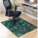 Protector Gamer Alfombra Vinilica 90x120cm Verde Kreatex