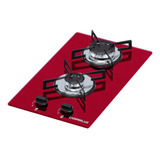 Fogão Cooktop Chamalux 2 Bocas Ultra Chama Vermelho 127/220