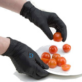   Guantes Nitrilo Negros Cocina Chef 100 Pzas Talla Chica