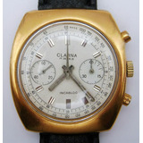 Reloj Clarna Vintage Cronógrafo  De Cuerda Hombre