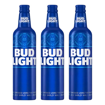 3 Uni \u002F Cerveja Bud Light Garrafa De Alumínio 473ml American | Parcelamento sem juros