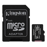 Memoria Micro Sd Kingston 128gb 100mb/seg Canvas + Adaptador