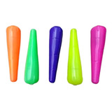 Maracas Multicolor Plasticas Zanahoria X 10 U Cotillon 