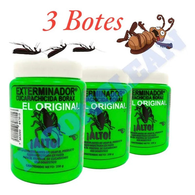 Insecticida Cucarachicida Exterminador, 3 Botes, Borax Plaga | Meses sin interés