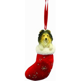 E&s Pets Sheltie - Figura Decorativa Navideña Con Diseño De 