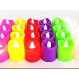 Caja 24 Velas Led , 5 Cms Larga Duracion Pila Incluida