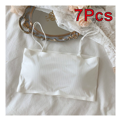 7 Piezas Mujeres Sexy Crop Tops Sujetador Tubo Top Femenino