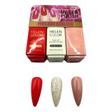 Kit Esmalte Helen Color Em Gel 3 Cores 21ml Uv/led + Brinde